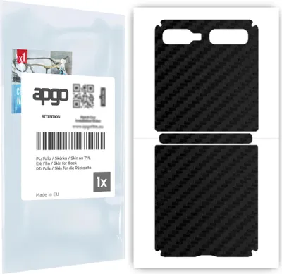 Produktbild von apgo Rückseite Schutzfolie für Samsung Galaxy Z Flip -  Hinten Schutzfolie Carbon, Rückseite Folie schützt vor Kratzern und Fingerabdrücken