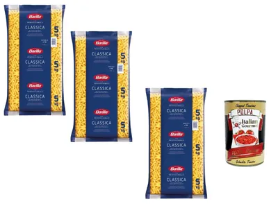Produktbild von Barilla Professionals Classica Fusilli n.98 Großpackung 3x5kg – Hartweizen Pasta für Gastronomie, Kantinen, Familien, al dente Qualität aus Italien + Italian Gourmet polpa