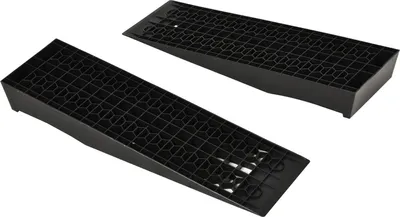 Produktbild von Auffahrrampe 2Er Set, Schwellenrampe Bordsteinrampe, Gummirampen, Schwarz, 70X20X8Cm