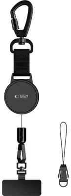 Produktbild von Anti-Diebstahl Handy Lanyard mit einziehbarem Seil, Tech-Protect Urban Loop, Schwarz