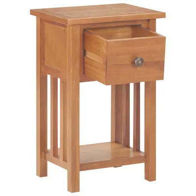 Zdjęcie produktu dla vidaXL Stolik z szufladą 35x27x55 cm z litego drewna dębowego