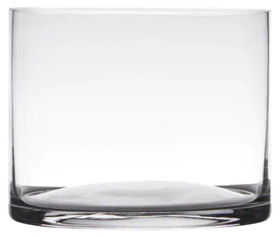 Produktbild von Dekoglas, Vase ZYLINDER COLD CUT H. 15cm D. 19cm Glas transparent Hakbijl
