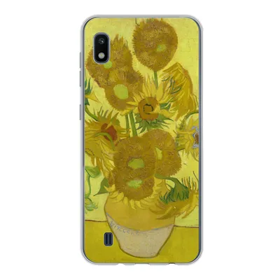 Produktbild von MuchoWow® Handyhülle Schutzhülle Hülle für Samsung Galaxy A10 Sonnenblumen - Vincent van Gogh Silikon Softcase Handy Hülle - Schutzhülle