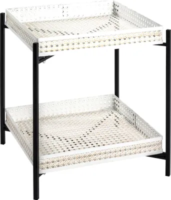 Produktbild von HAKU Beistelltisch creme, schwarz - Metall, B/H/T: 42x50x42 cm