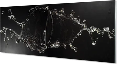 Produktbild von Glasbilder 125x50 Wandkunst Speienden Wassertropfen