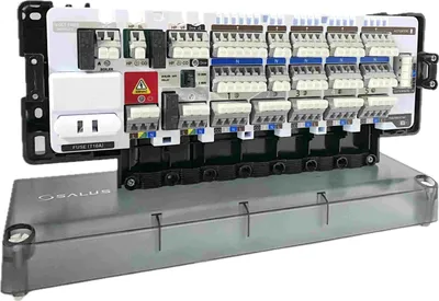 Image de Barrette de raccordement Salus 5 zones, 230 V, avec logique de pompe, raccords CO, 1 pièce.