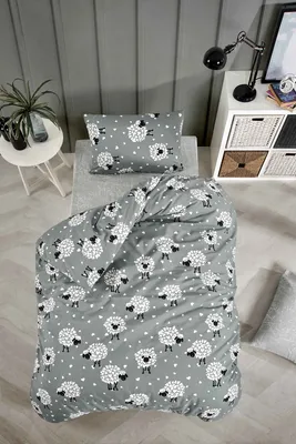Produktbild von L'Essentiel Linge de Maison, Lamb Fitted, Weiß, Doppel-Bettbezug-Set, 65 % BAUMWOLLE / 35 % POLYESTER, 200 x 220 cm