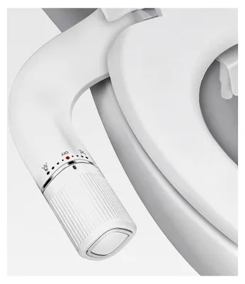 Produktbild von Bidetaufsatz, Ultra-schlanker Bidet-Einsatz für die Toilette mit nicht elektrischer Doppeldüse (Front- und Heckwäsche)