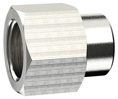Produktbild von Riegler Muffe, reduzierend, G 1/8 i., G 3/8 i., SW 22, Messing vernickelt