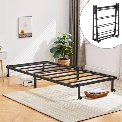 Image de Lit pliant 90 x 190 cm - Lit pliable - Lit d'appoint - Lit de camping - Gain de place - Lit en métal léger - Lit pliant
