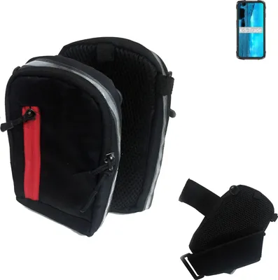 Produktbild von K-S-Trade Outdoor Gürteltasche Holster Umhängetasche kompatibel mit Cubot KingKong 7 schwarz Handy Tasche Case travelbag Schutz Hülle Handy Hülle