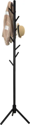 Staande Kapstok 8 Haken 175 cm Holz Schwarz
