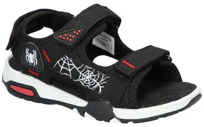 Produktbild von American Club ES219, Kinder Sandalen Klettverschluss Leder-Einlegesohle bequem, Schwarz 30