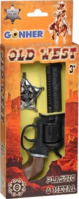 Produktbild von Cowboy-Revolver-Set mit Gonher-Plakette