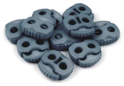 Produktbild von 10 Kordelstopper mit zwei Löchern 20x20mm, Durchzug 5mm - 35 Farben