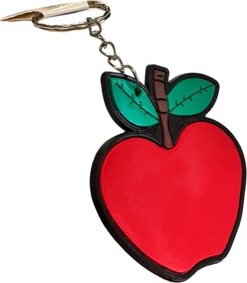 Produktbild von Schlüsselanhänger Mini Anhänger Geschenk Cartoon Schlüsselanhänger Silikon Schlüsselanhänger für Handyhülle Charme Rucksack Geschenk Apfel