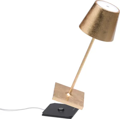 Produktbild von Zafferano Poldina Pro Mini Tischlampe - Aufladbare LED Lampe - 30 cm - Gold