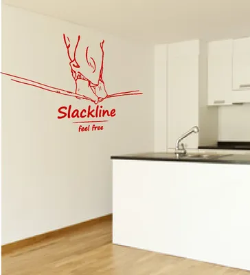Produktbild von Wandaufkleber- Slacklinen, Slacklining - slackline, Seiltanzen