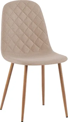 Produktbild von Polsterstuhl 1 Stück Gestell Metall holzfarbig  / Beige
