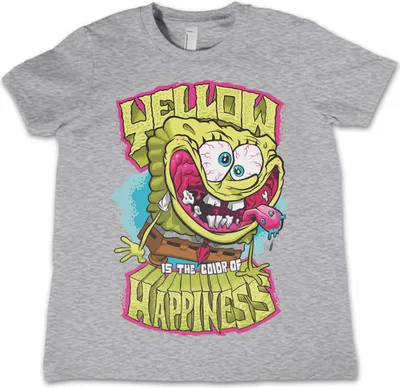 Produktbild von Yellow Is The Color Of Happiness Kids T-Shirt - 10Years-L - HeatherGrey