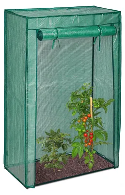 Obrázek produktu pro Relaxdays skleník na rajčata, zahrada a balkon, fóliový skleník na rajčata, HBT: 150x100x50 cm, ocelová a PE fólie, zelený