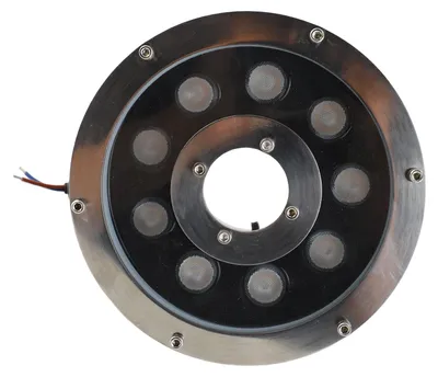 Image de Éclairage de fontaine LED, en acier inoxydable, haute luminosité, submersible, projecteur paysager sous-marin, lumière blanc chaud, 9 W