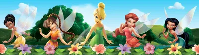 Obrázok produktu pre Disney samolepiaca tapeta s bordúrou víly modrá a zelená - 600014 - 14 x 500 cm