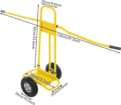 Produktbild von Trockenbauwagen, 220 kg Tragfähigkeit, langlebige Eisenkonstruktion, Gelb