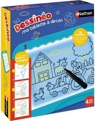 Obrázok produktu pre Nathan 1130600216, Detská magnetická tabuľa na kreslenie, 4 rok / roky, Vyžadované batérie, Plast, Modrá, Biela