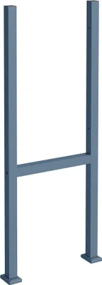 Immagine prodotto di Supporto per cassetta dei pacchi Toboli antracite 610 x 115 x 1500 mm, supporto con 2 montanti per cassetta dei pacchi, supporto in acciaio per cassetta delle lettere in piedi