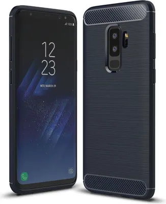 Produktbild von Schutzhülle Handyhülle für Samsung Galaxy S9 Plus Case Cover Carbon Optik Blau