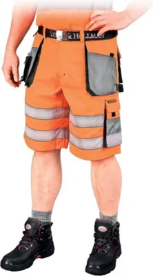 Produktbild von kurze Warnschutzhose mit Reflektionsstreifen orange XXL