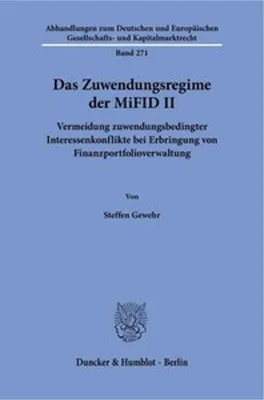 Obrázek produktu pro Das Zuwendungsregime der MiFID II