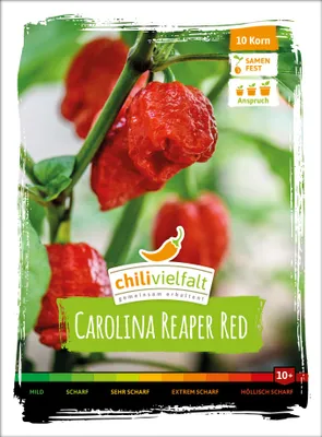 Produktbild von Chili Carolina Reaper Red | Chilisamen von Chilivielfalt, Einzelartikel / komplette VE:Einzelartikel