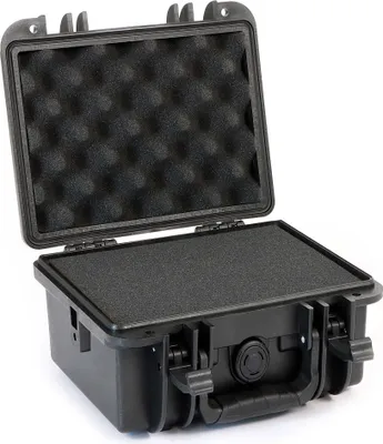 Image de Wiltec Mallette de transport universelle robuste – 21,9 x 18,5 x 15,4 cm – en PP/Fibre de verre – avec Mousse cube personnalisable – Valise de protection pour équipements fragiles et délicats – IP67
