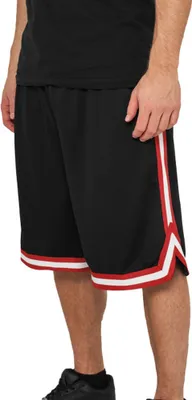 Produktbild von Urban Classics TB243 | Stripes Mesh Shorts S bis 3XL - Farbe: blkredwht - Größe: L