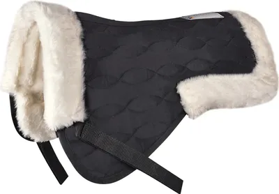 Produktbild von Waldhausen Sattelkissen mit Synthetik-Fell, Größe:Pony, Farbe:schwarz/natur
