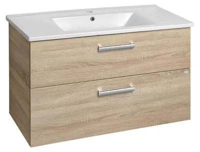 Produktbild von Aqualine VEGA Unterschrank 97x60x43,8cm, 2x Schublade, Platineiche
