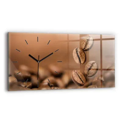Obrázek produktu pro Wallfluent Hodiny - Obdélníkove Skleněné Nástěnné Hodiny - Tichý Křemenný Pohyb - Nástěnná Dekorace Kuchyně Ložnice - Černé Ručičky Hodin - 60x30 cm - Abstraktní barvy