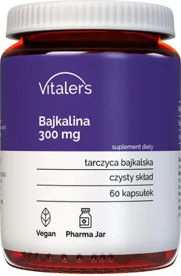 Immagine prodotto di Baicalina 300 mg di Vitaler – 60 capsule, vegane, 2 mesi Integratore alimentare senza conservanti, composizione pura