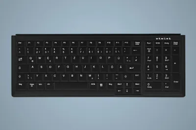 Obrázek produktu pro Contour Design Active Key АК-7000, Kabel, PS/2, Nůžkový spínač, QWERTZ, Černá