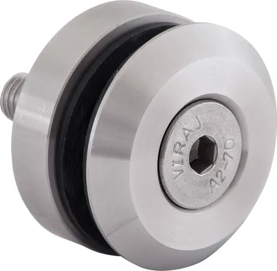 Zdjęcie produktu dla Uchwyt punktowy do szkła trapez 45, 45 mm, szkło 8 - 20 mm, stal nierdzewna