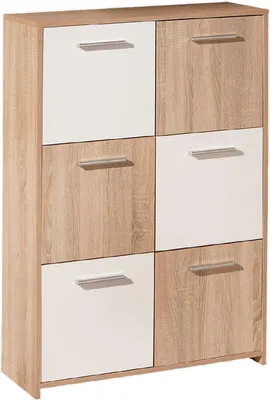 Produktbild von Dresano - Anrichte, 77x30x115h cm Weiß, Flügeltür