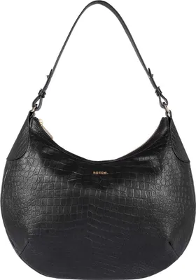 Produktbild von ROECKL Leder Schultertasche Liberty Shoulderbag Croco Black schwarz
