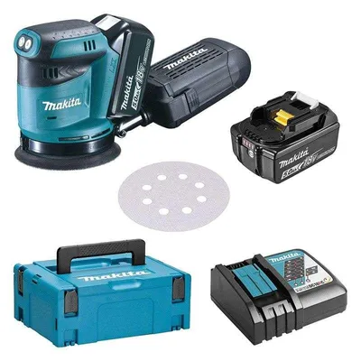 Image de Ponceuse Excentrique MAKITA DBO180RTJ 125 mm à Batteries LXT 18 V (2 x 5,0 Ah)