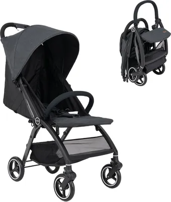 Produktbild von DREAMADE Tragbarer Kinderwagen, Reisebuggy mit verstellbarer Rückenlehne, Babywagen mit Sicherheitsgurt für Neugeborene im Alter von 0–36 Monaten(Grau)