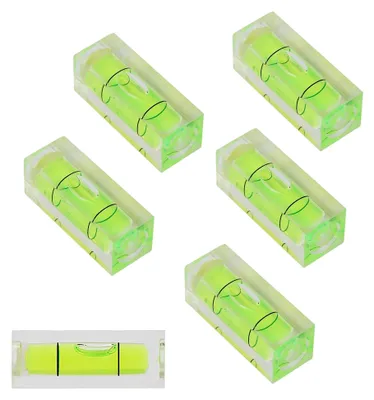 Produktbild von 5 Stück Mini Wasserwaagen, 15 × 15 × 40 mm, Libelle Wasserwaage für Möbel, Stative, Camping und Kameras