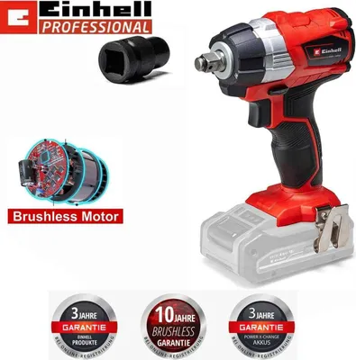 Produktbild von Einhell Professional Akku Schlagschrauber TP-CW 18 Li BL (18 V, 215 Nm, Brushless, Außenvierkant-Aufnahme, Bit-Adapter, LED Licht, ohne Akku) Solo Power X-Change