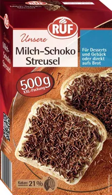 Produktbild von RUF Milch Schoko Streusel 500g