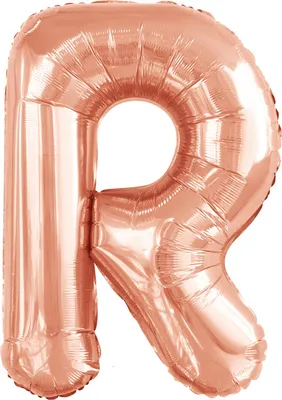 Immagine prodotto di Palloncino in foil lettera R oro rosa - 88 cm
